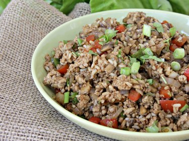 ground turkey mixture for healthy turkey lettuce wraps