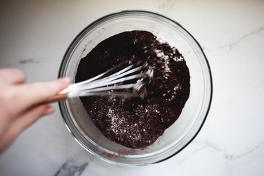 Whisk until the dry ingredients are evenly distributed.