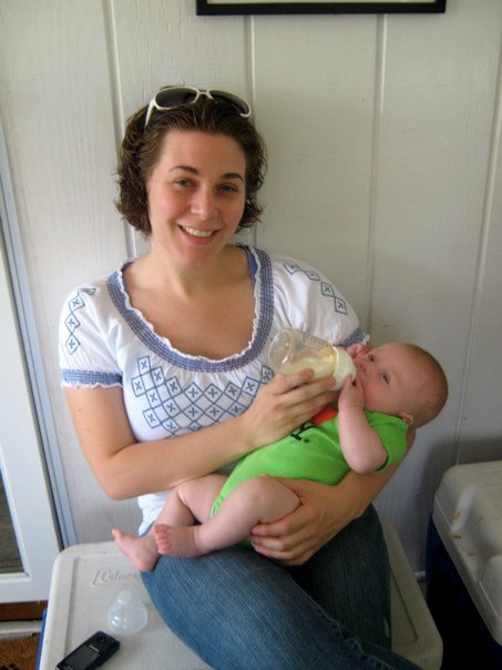 Sarah and her baby after infant botulism