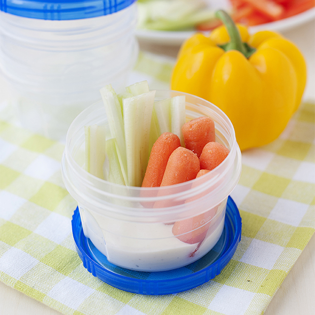 Veggie cups with dip